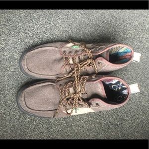 Sanuk Sunbrella Surfer Lace Up Canvas Ankle Boots